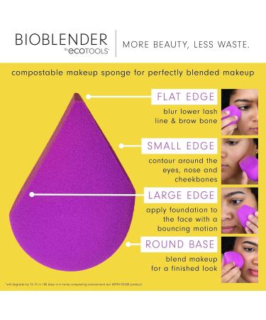 EcoTools Bioblender By Makeup Sponge For Liquid And Cream Make-Up Purple 1 Count (Pack of 1) 3175 1 Count (Pack of 1) Makeup Sponge - Buy Online on GoSupps.com