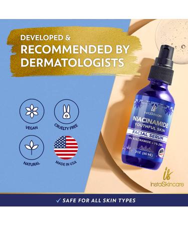 2oz Niacinamide Serum for Face 10% with Zinc & Vitamin B3 - Acne Treatment, Pore Minimizer & Dark Spot Remover - Buy Online on GoSupps.com