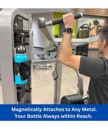 Gym Mate Magnetic Water Bottle Sleeve - Accessory Pockets for Cell Phones, Keys, Cards, Headphones - Attaches Securely to Metal Surfaces - Buy Online on GoSupps.com