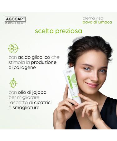  Agocap 100% Natural Snail Slime Face Cream - Snail slime and hyaluronic acid face cream - Moisturizing and healing effect - Pure snail slime - 50 ml - Anti-aging - Buy Online on GoSupps.com