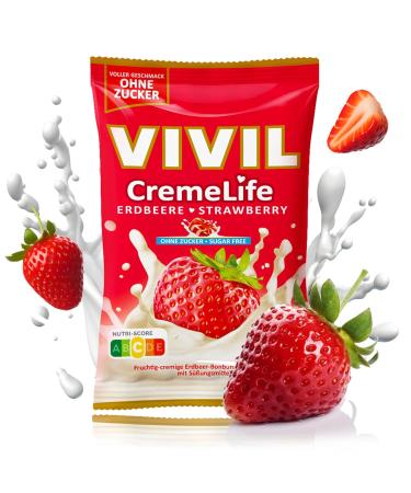 Buy Vivil Strawberry Cream Bonbons - Sugar-Free & Gluten-Free - 15 Bags (110g each) - Fruity Treats for International Shipping - Buy Online on GoSupps.com