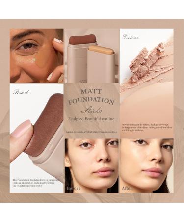 Foundation Stick Concealer and Makeup For Face Portable Blemish Concealer 20g With Makeup Brush Facial Cosmetics For Women 04 refer to the description - Buy Online on GoSupps.com