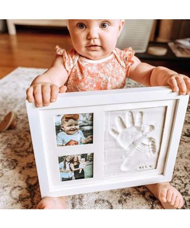 Co Little Baby Handprint & Footprint Kit with Date & Name Stamp - Clay Picture Frame for Newborn - Unique New Mom Gift - Gender-Neutral Keepsake for Baby - White Feet Imprint Mold - Buy Online on GoSupps.com