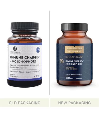 Quicksilver Scientific Immune Charge+ Zinc Ionophore - Zinc Supplement with Quercetin, Luteolin, Hesperetin for Immune & GI Support (60 Softgels) - Buy Online on GoSupps.com