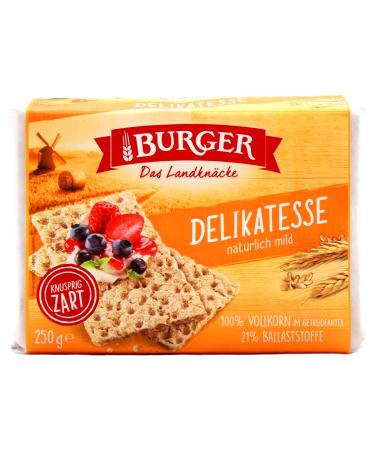 Burger crispbread delicacy naturally mild pack of 12 (12 x 250g)