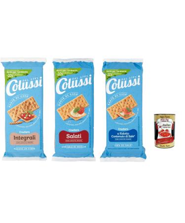 Italian Gourmet E.R. Colussi Salty Crackers Test Kit 30% Dirty Wholemeal 3 x 500g + Italian Gourmet Pulp 400g