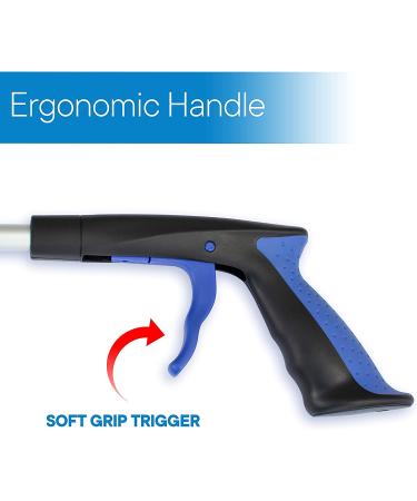 RMS 34 Inch Extra Long Reacher Grabber - Foldable Gripper and Reaching Tool with Rotating Jaw - Buy Online on GoSupps.com
