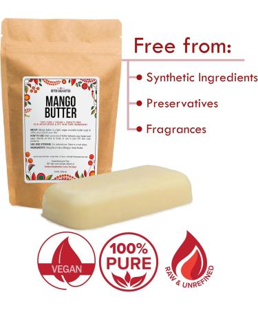 Better Shea Butter Beurre De Mangue Pure & Frais Incroyable Hydratante Utiliser Seul Ou En Diy Corps Beurres Savons Lotions Et Plus Briquet Coh rence Unscented 8 Oz - Buy Online on GoSupps.com