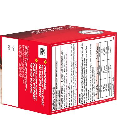 Children's Tylenol Chewables 160mg Acetaminophen | Grape Flavor 24 ct - Pain & Fever Relief - Buy Online on GoSupps.com