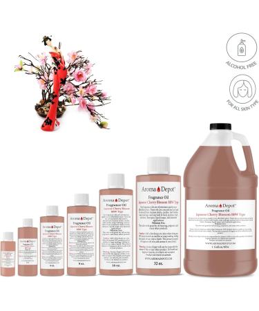 Aroma Depot Japanese Cherry Blossom Fragrance Oil - 4 fl oz | Perfume Skin Oil & DIY Scented Projects | Ideal for Bath Bombs Body Butters & Diffusers - Buy Online on GoSupps.com