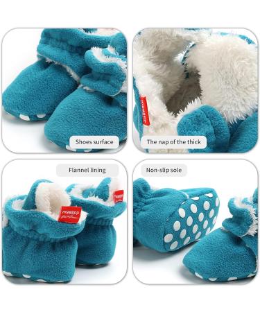 EDOTON Unisex Newborn Winter Boots - Soft Stay On Adjustable Bootie Sock, Blue (12-18 Months) - Buy Online on GoSupps.com