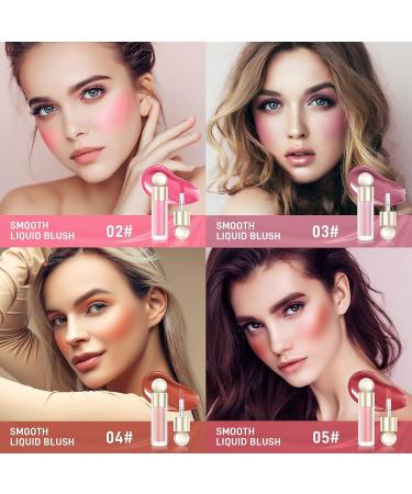 Greyghost 5-Piece Liquid Blush Set - Lightweight and Long-Lasting Cream Blush Collection for Natural Matte Finish - Buy Online on GoSupps.com