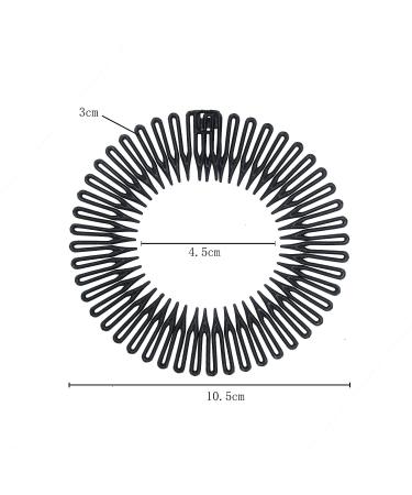 6PCS Women's Fashion Stretch Flexible Hair Combs Headband Set - Flexible Comb Teeth Hair Clips Hoop - Buy Online on GoSupps.com