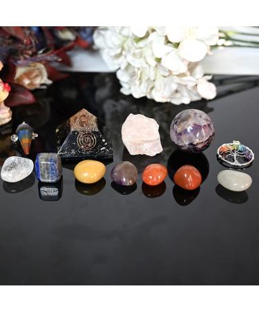 KACHVI Crystal Gifts - 13 Piece Set | Healing Crystals and Gemstones for Women | Chakra Crystal Set | Spiritual Gifts | Crystals for Beginners - Buy Online on GoSupps.com