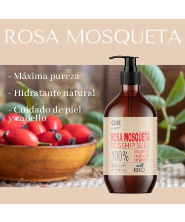 Rosehip Oil 100% Pure Organic Vegan - 250 ml - for Scars and Stretch Marks - Anti-Wrinkle Anti-Aging - BIO - Cold Pressed - Buy Online on GoSupps.com