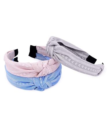 STHUAHE 3PCS Wide Stripes Double Strip Leaves Cross Knot Hair Hoop by Beauty Hair (3 Colors) - Buy Online on GoSupps.com