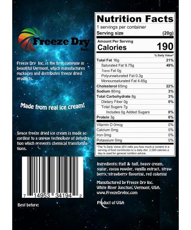 Neapolitan Space Ice Cream - Freeze-Dried Astronaut Snack, 1 Count - Buy Online on GoSupps.com