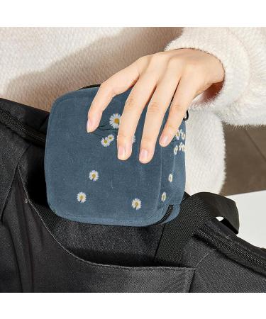 Small Daisy Period Bag - Menstrual Cup & Sanitary Napkin Organizer - Multicoloured 05 - Buy Online on GoSupps.com