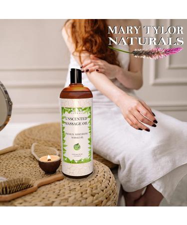 Mary Tylor Naturals Unscented Massage Oil (8 oz) - Ideal for Men, Women & Couples | Nourishing & Versatile Formula for Massage Therapy - Buy Online on GoSupps.com