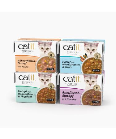 Catit Cuisine Cat Food Seafood and Pumpkin Stew Food Supplement 95 g Grain Free High - Buy Online on GoSupps.com
