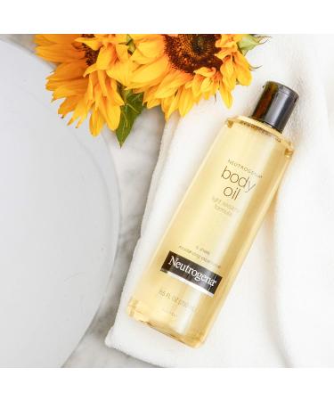 Neutrogena Fragrance-Free Lightweight Body Oil for Dry Skin - Sheer Moisturizer in Light Sesame Formula (8.5 fl. oz) | International Shipping Available - Buy Online on GoSupps.com