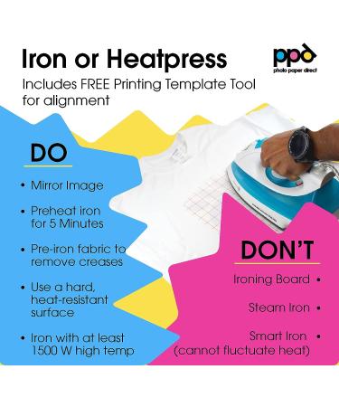 PPD Inkjet Premium Iron-On Light T-Shirt Transfers - 50 Sheets (8.5x11) - Buy Online on GoSupps.com