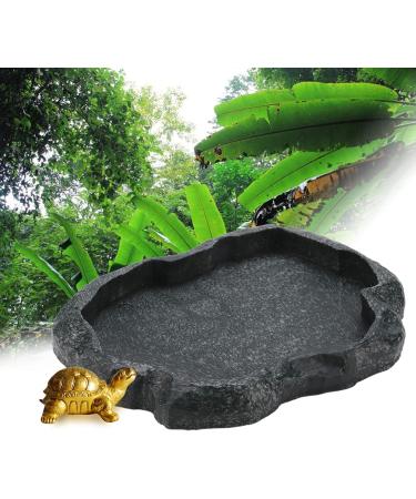 Reptile Rock Food Dish Tortoise Feeder Lizard Water Dish Resin Reptile Water Dish Resin Rock Feeding Plate Vivarium Food Water Dish Bowl for Tortoise Lizard Iguana Snake(M-Green) M Green - Buy Online on GoSupps.com