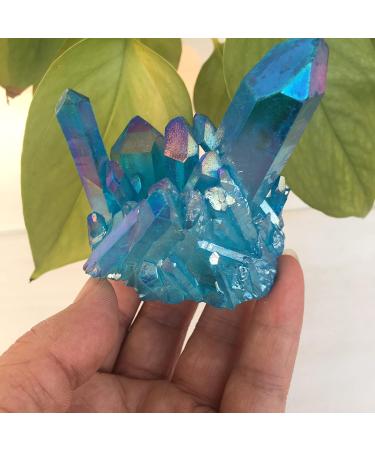 Natural Crystal Rough Sky Blue Flame Halo Quartz Cluster Specimen Can be Used for (Size : 120-140g) - Buy Online on GoSupps.com