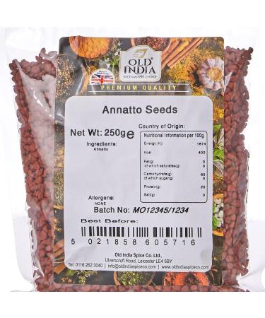 Old India Annatto Seeds 250g - Natural Red Food Coloring - Pack of 1 - Buy Online on GoSupps.com
