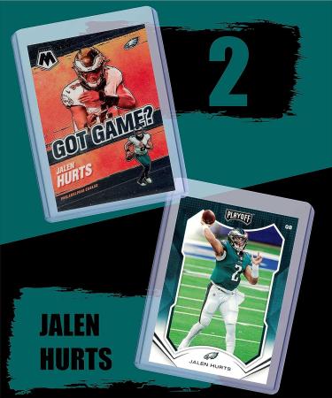 Jalen Hurts Football Cards Assorted Bundle - Philadelphia Eagles Trading Cards (5 Pack) - Buy Online on GoSupps.com