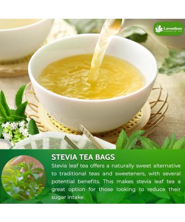 Lavendium Premium 40 Stevia Leaf Tea Bags 100% Natural and Pure from Stevia Leaves. Sugar Substitute for Tea Coffee. Zero Calorie Sweetener. No Sugar No Caffeine No Gluten Vegan. - Buy Online on GoSupps.com