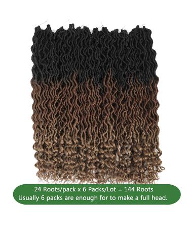 Karida 6 Packs 24 Curly Faux Locs Crochet Hair - Deep Wave Synthetic Braids (OM1B3027#) - Buy Online on GoSupps.com