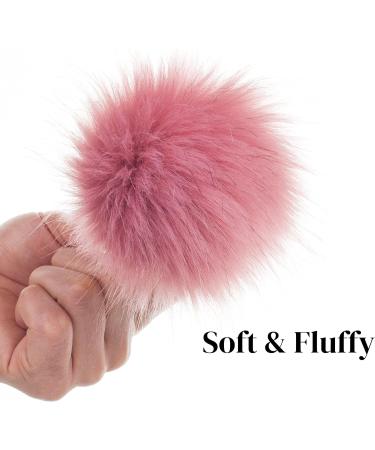 Mr. Pen Faux Fur Pom Pom 20 Pack - 4 Inch, 14 Colors Fluffy Hat Pompoms with Elastic Loop for Knitting Hats - Buy Online on GoSupps.com