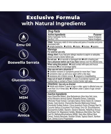 Teeter Renew Muscle & Joint Pain Cream - Emu Oil MSM Arnica & Glucosamine for Fast Relief (2.5 oz) | International Shipping Available - Buy Online on GoSupps.com