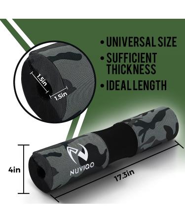 Barbell Squat Pad - Thick Foam Neck & Shoulder Protection for Squats, Lunges & Hip Thrusts - Fits Olympic Standard Bar - Green - Buy Online on GoSupps.com