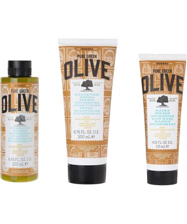Korres Pure Greek Olive Nourishing Shampoo for Dry Dehydrated Hair - 250ml/8.45oz - Buy Online on GoSupps.com