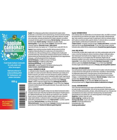 Sodium Carbonate Washing Soda 600g - Premium Food Grade - Na2CO3 - Perfect for Homemade Soda Water & Cleaning - Buy Online on GoSupps.com