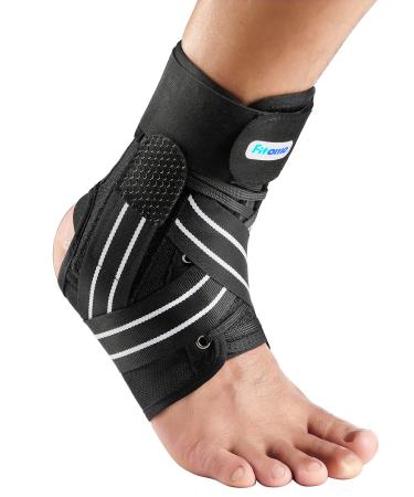 Fitomo Quick Lace Up Ankle Brace for Women Men with Removable Side Splints  Adjustable Ankle Support for Sprained Ankle Injury Recovery  Ankle Stabilizer for Basketball Volleyball Tennis  1 Unit S (ankle size:11-12)