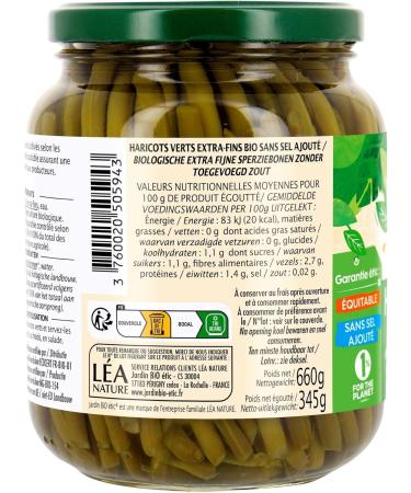 Jardin BiO tic - Hand-picked green beans with no added salt 660 g (Packaging may vary) - Buy Online on GoSupps.com
