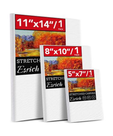 3 Pack Canvases for Painting with Multi Pack 11x14 5x7 8x10 Painting Canvas for Oil & Acrylic Paint 3 Packs - 3Sizes(1 of Each) - Buy Online on GoSupps.com