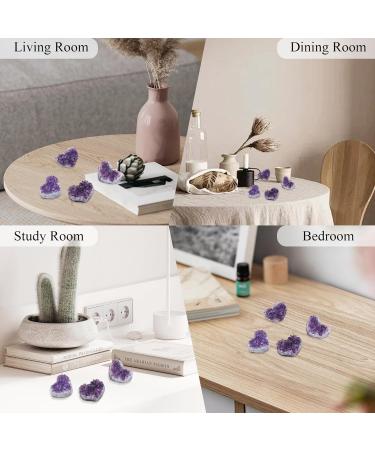 ZHIYUXI Amethyst Heart Crystal Cluster - Healing Stones & Gemstones for Reiki Wicca & Home Decor - Natural Purple Geode 1.18-1.57 in | Energy Balance & Protection - Buy Online on GoSupps.com