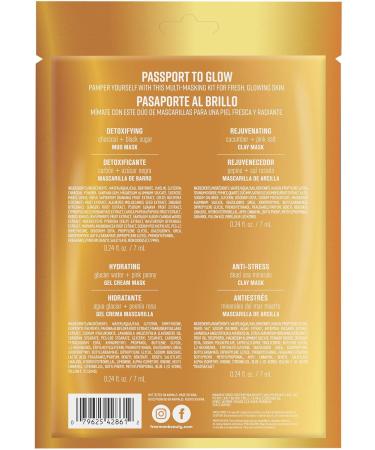 Freeman Beauty Passport to Glow Face Mask Set - Charcoal Clay & Mud Masks | 5-Piece Skin Care Collection - Shop Internationally - Buy Online on GoSupps.com