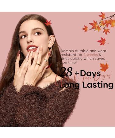 Modelones 24 Pcs Gel Nail Polish Set 20 Colors Nude Pink White Nail Polish Neutral Brown Glitter Gel Polish Set with Bond Primer Glossy & Matte Top Base Coat Soak Off LED Manicure Gifts White Glitter Brown - Buy Online on GoSupps.com
