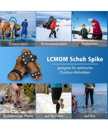 LCMOM Winter Shoe Spikes - Anti-Slip Ice & Snow Grips for Men & Women - 11 Teeth Crampon Design - Buy Online on GoSupps.com