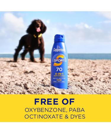 Coppertone SPORT Sunscreen Spray SPF 70 Water Resistant Sunscreen Broad Spectrum SPF 70 Sunscreen Bulk Sunscreen Pack 5.5 Oz Spray Pack of 3 - Buy Online on GoSupps.com