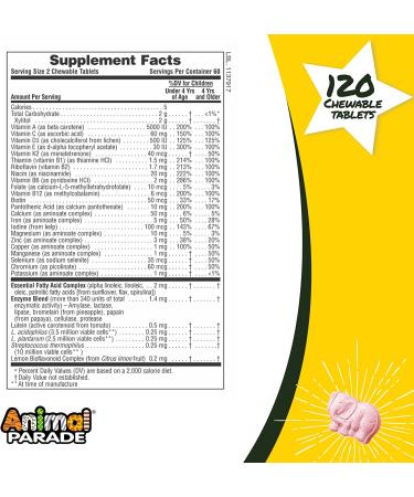Nature's Plus Source of Life Animal Parade Gold Kids Chewable Multi-Vitamins - 120 Tablets, Natural Orange Flavor - Buy Online on GoSupps.com