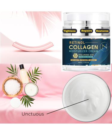 NEYDIAH Collagen Anti-Aging Retinol Face Moisturizer | Wrinkle Reducing Collagen Cream for Men & Women | 3.4 oz Day & Night Hydration - Buy Online on GoSupps.com