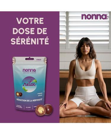 NONNA LAB - Relax - Promotes Relaxation - Food Supplements - Relaxation & Stress Resistance - 1 Month Cure - 30 Chocolate Beads - Made in France - Buy Online on GoSupps.com