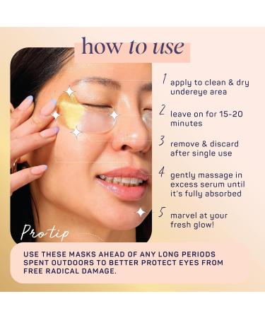 SpaLife Beauty Anti-Aging Under Eye Masks - 24K Gold Hydrogel Eye Patches for Fine Lines & Dullness - 24 Pairs Skincare Treatment - Buy Online on GoSupps.com