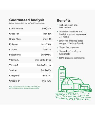 Open Farm Dry Cat Food - Wild-Caught Salmon 4lb - Humanely Raised Meat Recipe with Non-GMO Superfoods - No Artificial Flavors or Preservatives - Buy Online on GoSupps.com